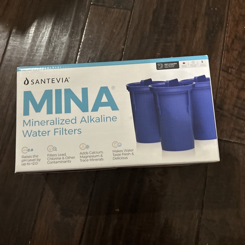 Santevia Mina Slim Series Replacement Water Filter 3 Pack Value Pack Sealed